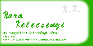 nora kelecsenyi business card