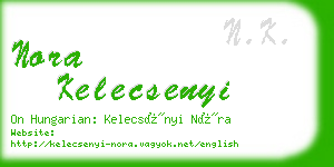 nora kelecsenyi business card